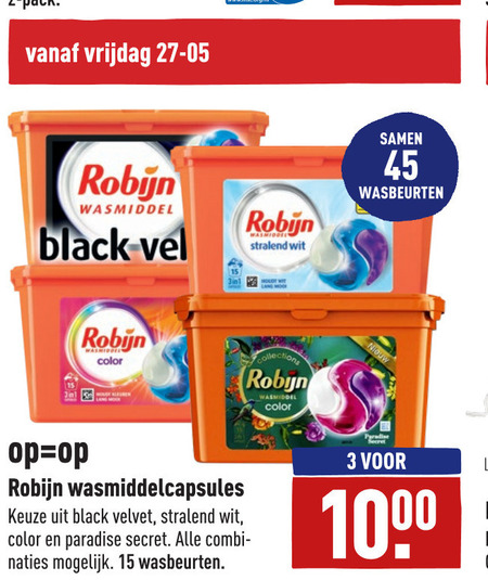 Robijn   wasmiddel folder aanbieding bij  Aldi - details