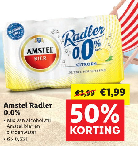 Amstel   radler bier folder aanbieding bij  Lidl - details