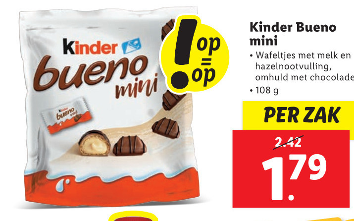 Kinder Bueno   chocolade folder aanbieding bij  Lidl - details