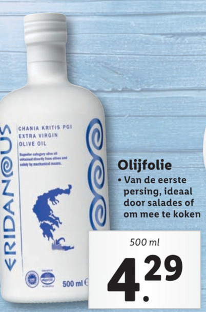 Eridanous   olijfolie folder aanbieding bij  Lidl - details