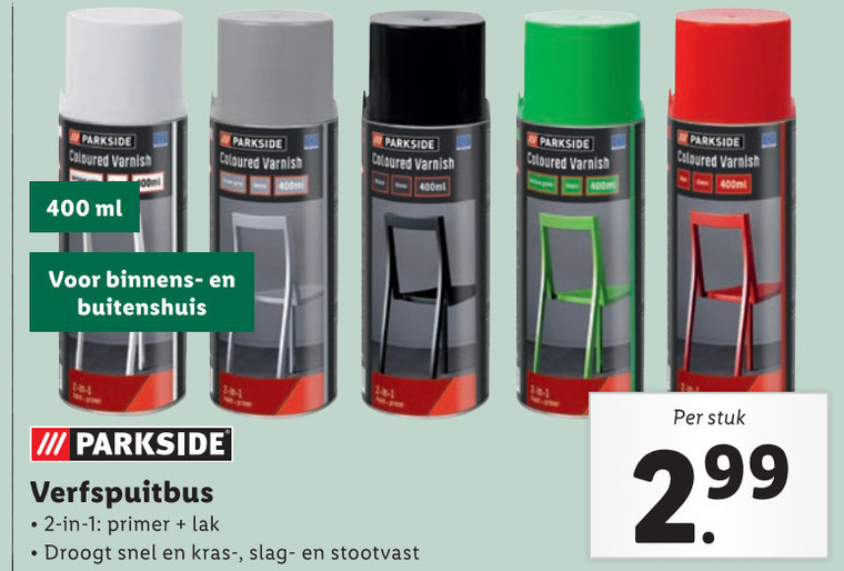 Parkside   spuitlak folder aanbieding bij  Lidl - details