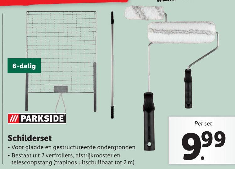 Parkside   verfroller, schilderset folder aanbieding bij  Lidl - details