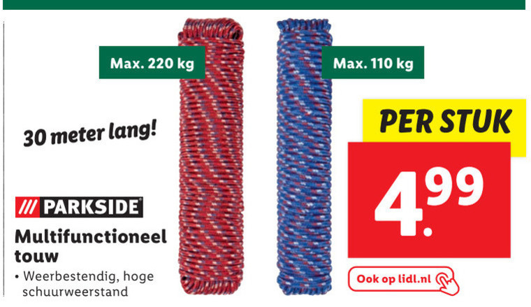 Vermoorden Triatleet metalen touw folder aanbieding bij Lidl - details