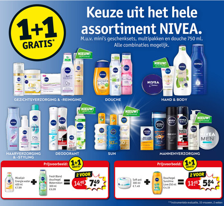 Nivea   douchegel, deodorant folder aanbieding bij  Kruidvat - details