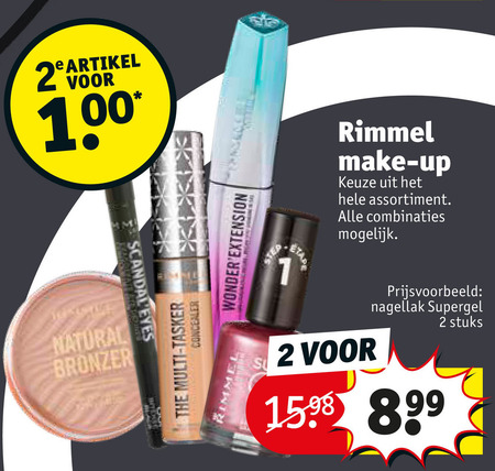 Rimmel   nagellak, mascara folder aanbieding bij  Kruidvat - details