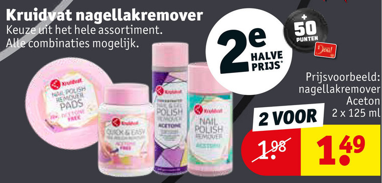 Kruidvat Huismerk   nagellakremover folder aanbieding bij  Kruidvat - details