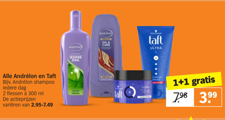 Andrelon   shampoo, hairspray folder aanbieding bij  Albert Heijn - details