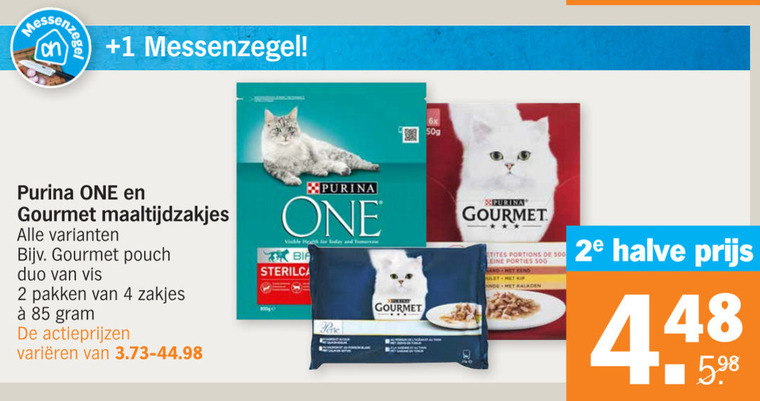 Gourmet   kattenvoer folder aanbieding bij  Albert Heijn - details