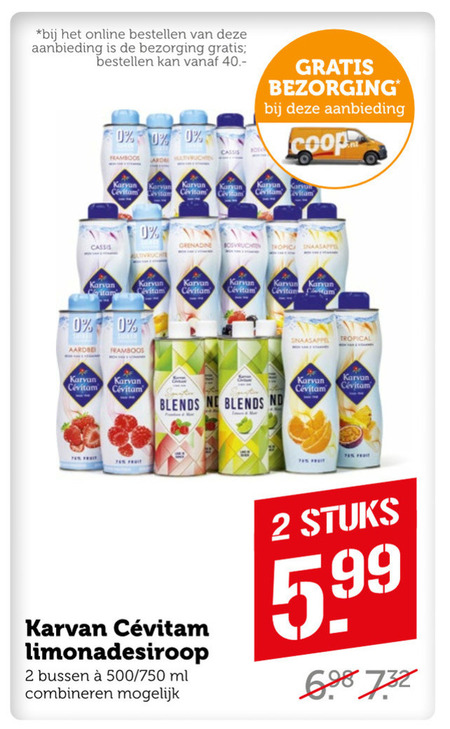 Karvan Cevitam   limonadesiroop folder aanbieding bij  Coop - details