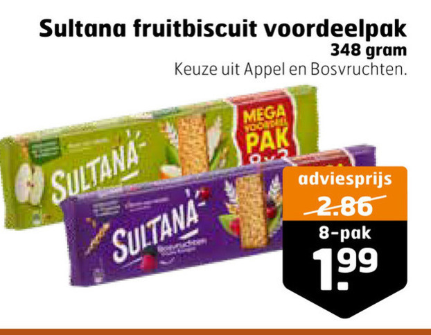 Sultana   fruitbiscuit folder aanbieding bij  Trekpleister - details