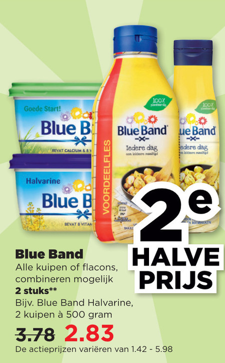 Blue Band   margarine, olie en vetten folder aanbieding bij  Plus - details