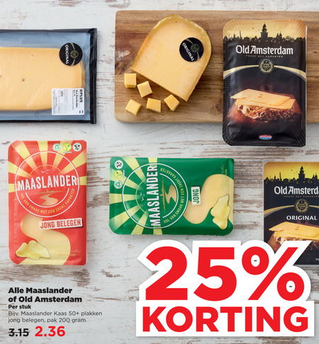 Maaslander   kaas, kaasplakken folder aanbieding bij  Plus - details