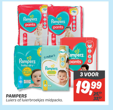 Pampers   luierbroekjes, luiers folder aanbieding bij  Dekamarkt - details