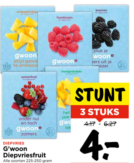 Gwoon   diepvriesfruit folder aanbieding bij  Vomar - details