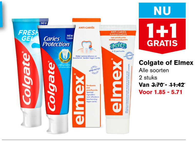 Colgate   tandpasta folder aanbieding bij  Hoogvliet - details