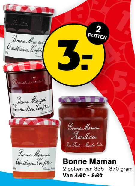 Bonne Maman   jam folder aanbieding bij  Hoogvliet - details