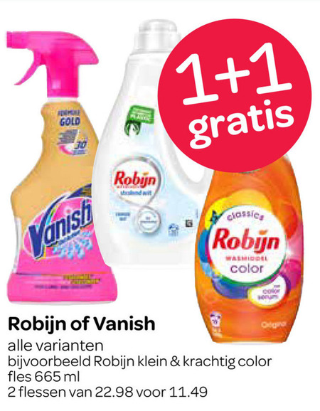 Vanish   vlekkenverwijderaar, wasmiddel folder aanbieding bij  Spar - details