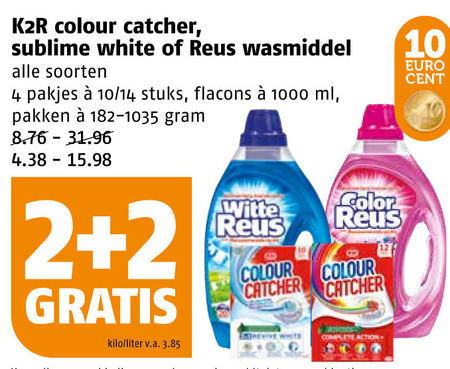 Color Reus   wasdoekjes, wasmiddel folder aanbieding bij  Poiesz - details