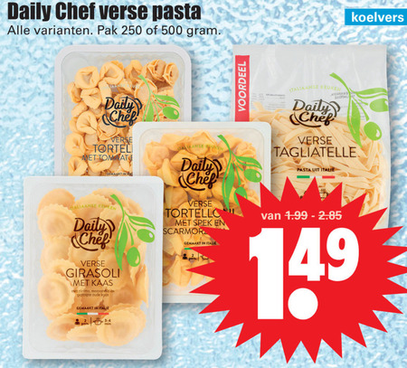 Daily Chef   tagliatelle, pasta folder aanbieding bij  Dirk - details