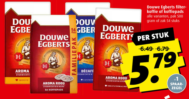 Douwe Egberts   koffiepad, koffie folder aanbieding bij  Boni - details