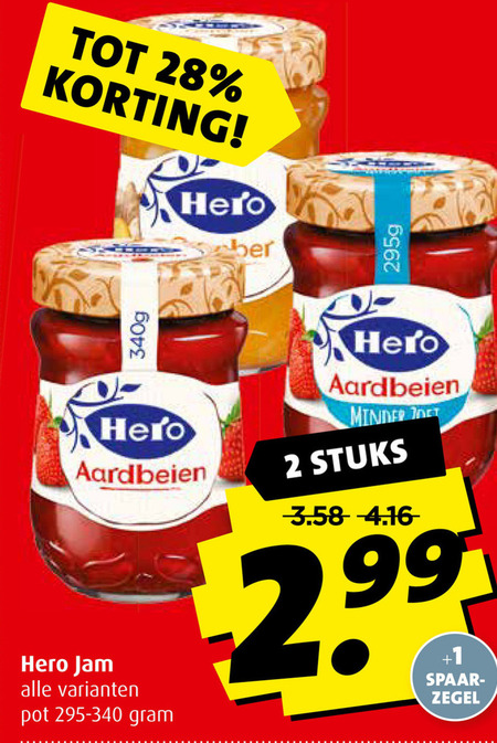 Hero   jam folder aanbieding bij  Boni - details