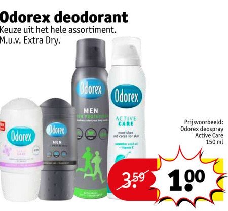 Odorex   deodorant folder aanbieding bij  Kruidvat - details