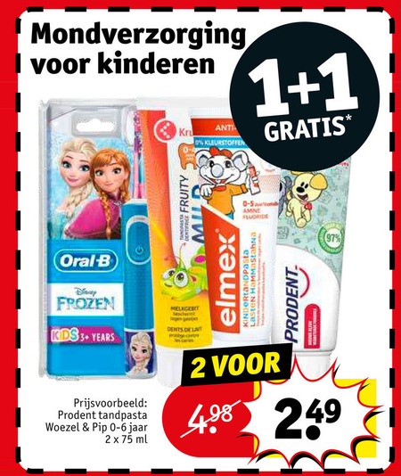 Elmex   tandpasta folder aanbieding bij  Kruidvat - details