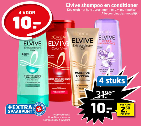 Elvive   conditioner, shampoo folder aanbieding bij  Trekpleister - details