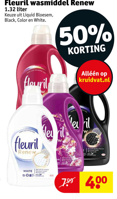 Fleuril   wasmiddel folder aanbieding bij  Kruidvat - details