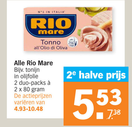 Rio Mare   tonijn in blik folder aanbieding bij  Albert Heijn - details