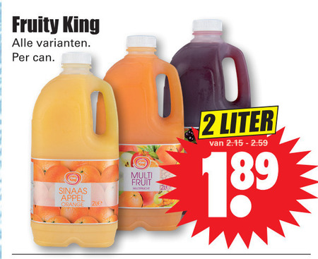 Fruity King   fruitdrank folder aanbieding bij  Dirk - details