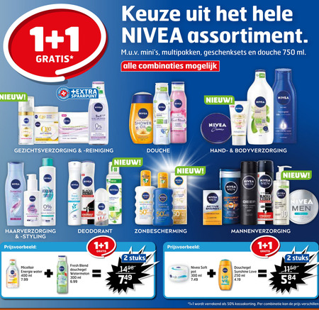 Nivea   huidverzorging, bodylotion folder aanbieding bij  Trekpleister - details