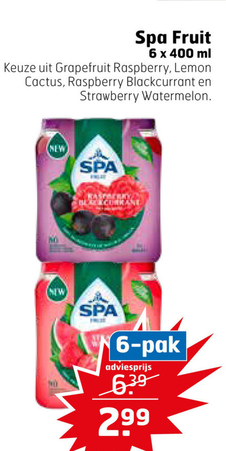 Spa en Fruit   fruitdrank folder aanbieding bij  Trekpleister - details