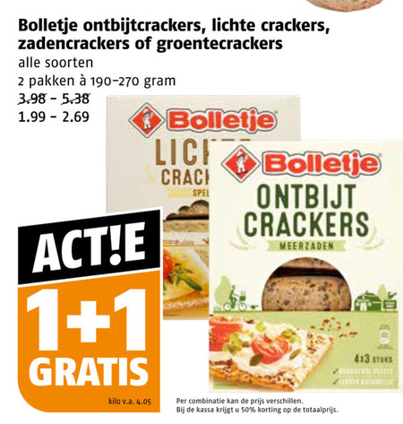 Bolletje   crackers folder aanbieding bij  Poiesz - details