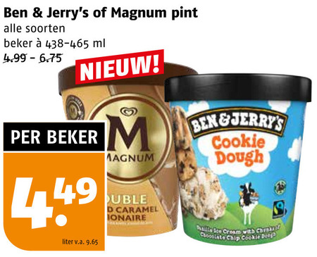 Ben and Jerrys   ijsspecialiteit folder aanbieding bij  Poiesz - details