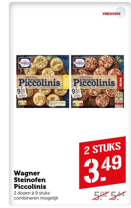 Wagner   diepvriespizza folder aanbieding bij  Coop - details