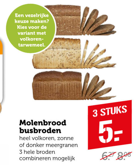 Molenbrood   brood folder aanbieding bij  Coop - details