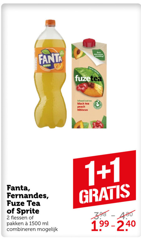 Sprite   frisdrank, ice tea folder aanbieding bij  Coop - details