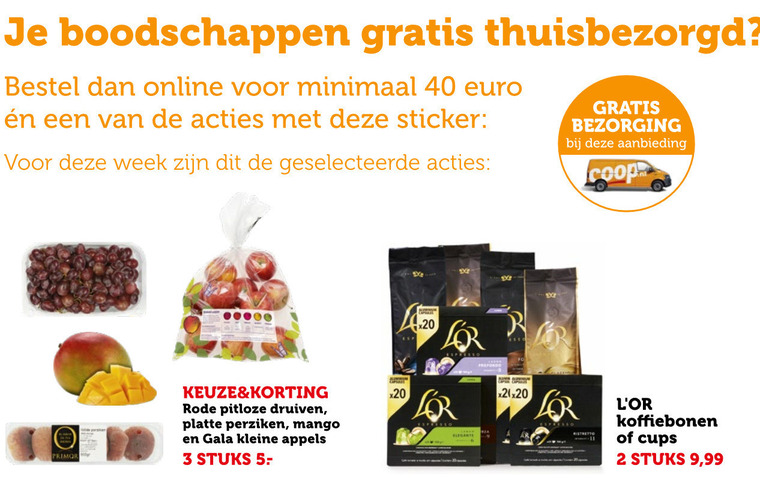 Douwe Egberts L Or   koffiebonen folder aanbieding bij  Coop - details