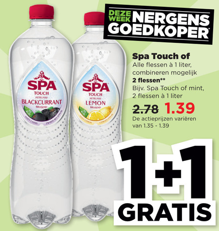 Spa en Fruit   fruitdrank folder aanbieding bij  Plus - details