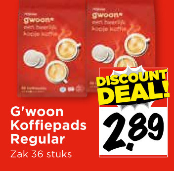 Gwoon   koffiepad folder aanbieding bij  Vomar - details