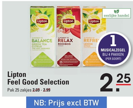 Lipton   thee folder aanbieding bij  Sligro - details