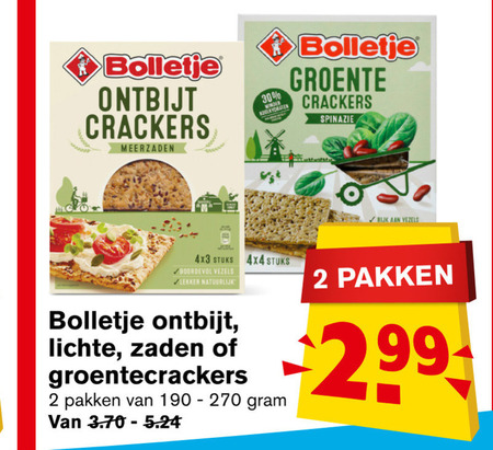 Bolletje   crackers folder aanbieding bij  Hoogvliet - details
