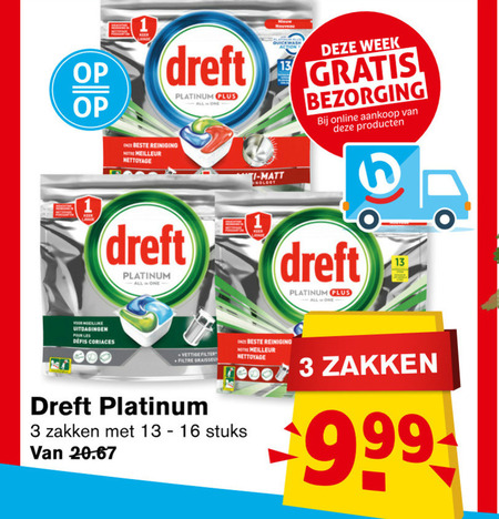 Dreft   vaatwasmiddel folder aanbieding bij  Hoogvliet - details