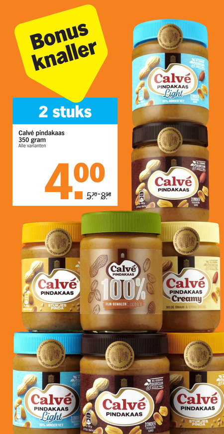 Calve   pindakaas folder aanbieding bij  Albert Heijn - details