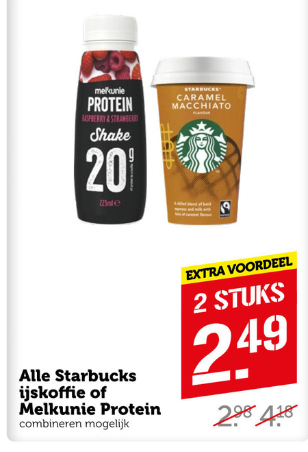 Starbucks   ijskoffie, zuivelsnack folder aanbieding bij  Coop - details