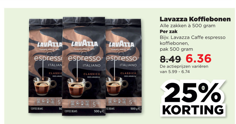 Lavazza   koffiebonen folder aanbieding bij  Plus - details