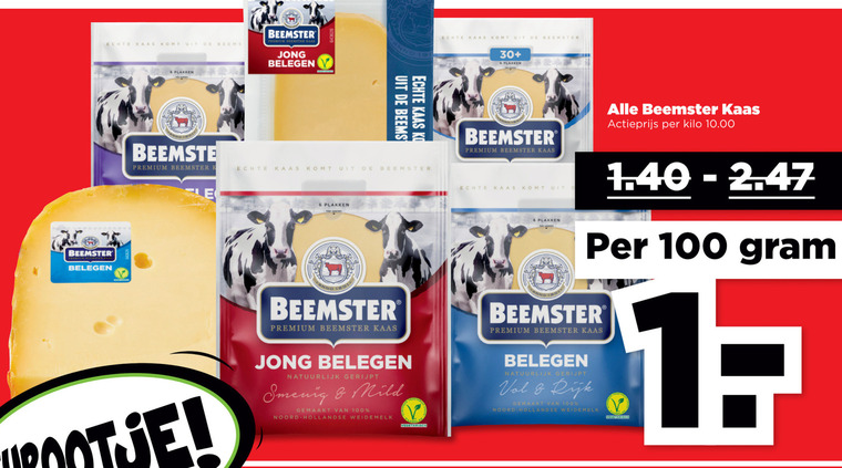 Beemster   kaas, kaasplakken folder aanbieding bij  Plus - details