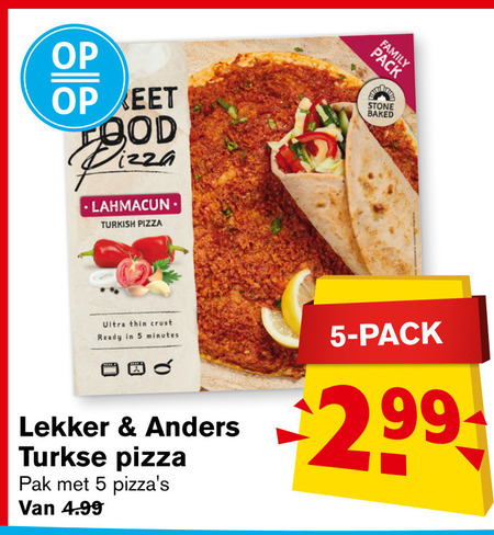 Lekker en Anders   diepvriespizza folder aanbieding bij  Hoogvliet - details