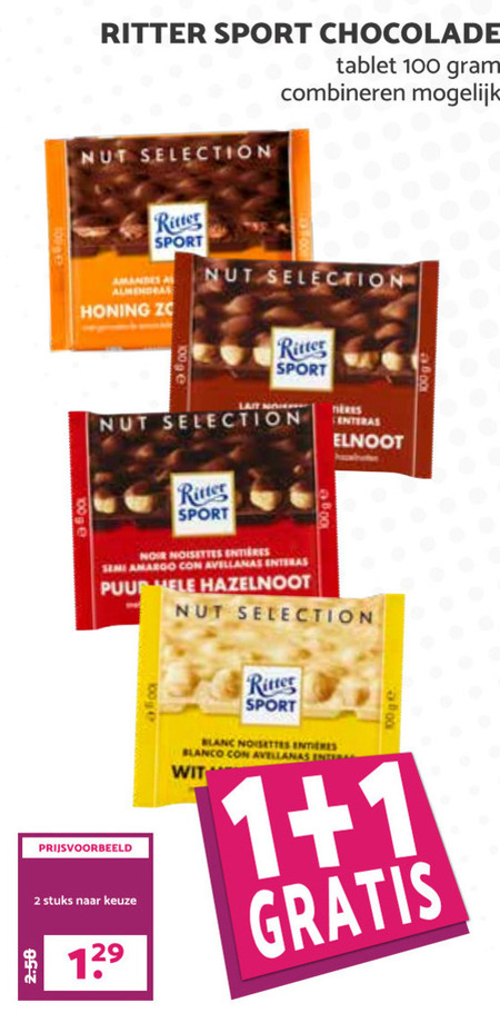 Ritter Sport   chocolade folder aanbieding bij  Boons Markt - details